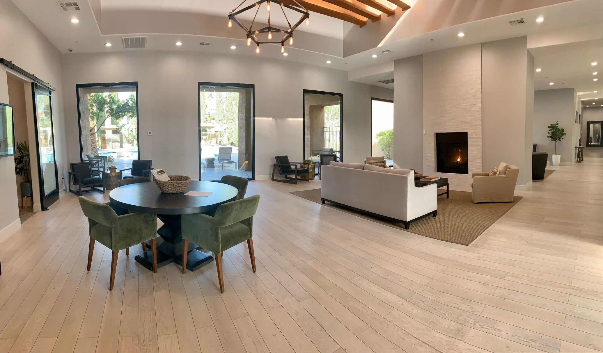 Silverado Apartments interior dining area with table in Tucson, Arizona